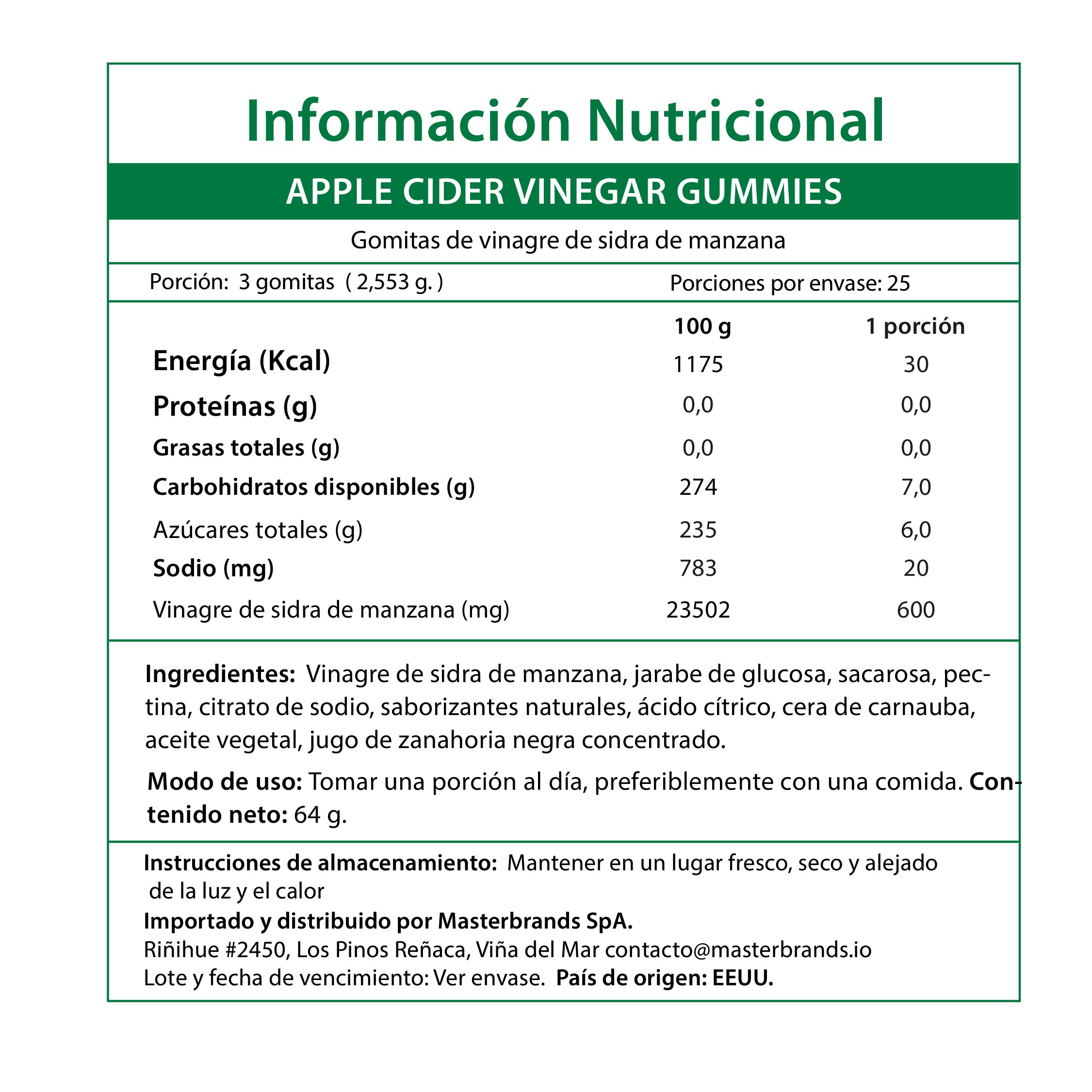 Gomitas de Vinagre de manzana Natures Truth - Apple Cider Vinegar (75 unidades)