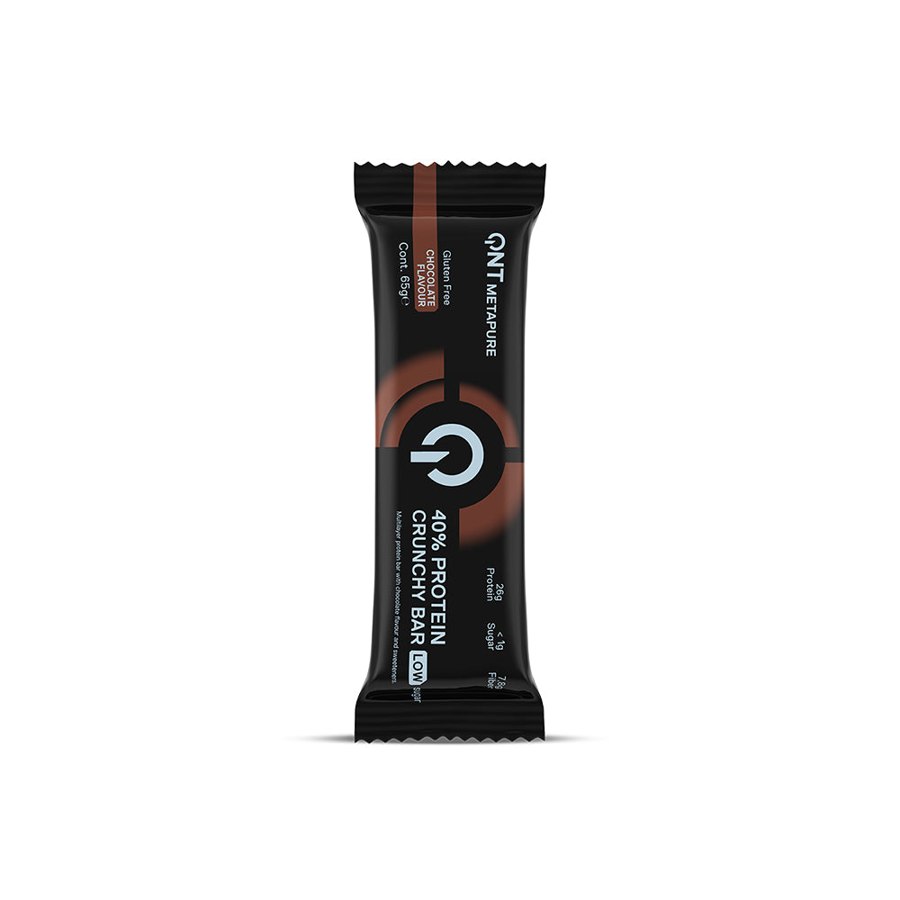 Barra de proteina QNT - Crunchy Chocolate Flavour (12 unidades)