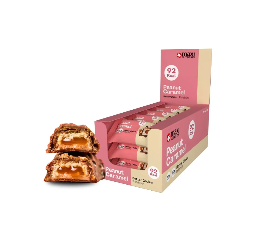 Barra de proteina Maxi Nutrition - Peanut Caramel (15 unidades)