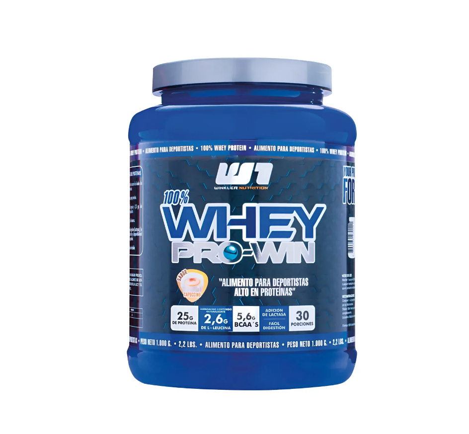 Proteina en polvo Whey Winkler Nutrition ProWin - Capuccino 1 kg (30 servicios)