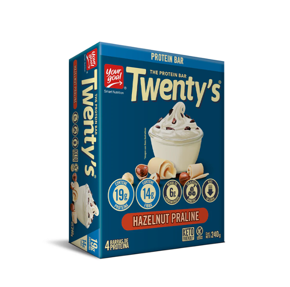 Barra de proteina Yourgoal - Twenty Hazelnut Praline (4 unidades)