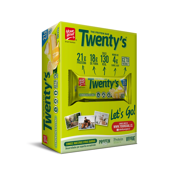 Barra de proteina Yourgoal - Twenty Lemon Cheescake (4 unidades)