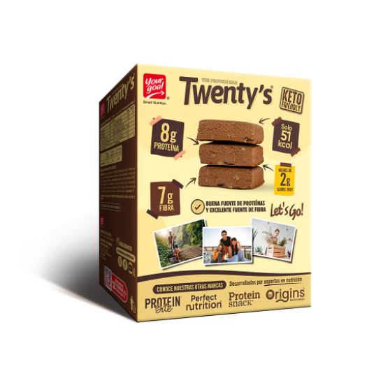 Barra de proteina Yourgoal - Twenty Mini Chocolate Brownie (5 unidades)