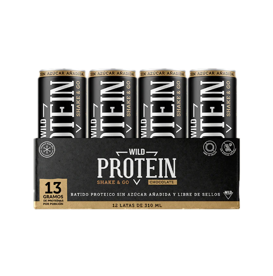 Batido de proteina Wild Protein - Chocolate (12 unidades)