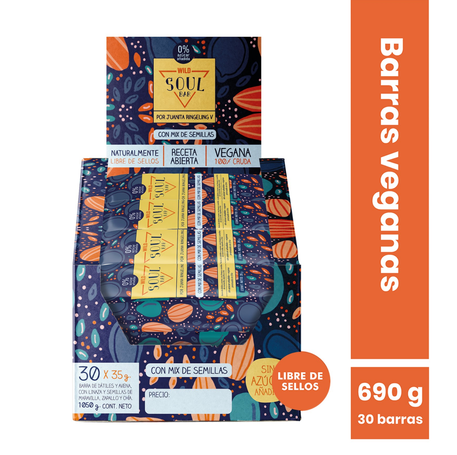 Barra de cereal Wild Soul bar - Semillas (30 unidades)