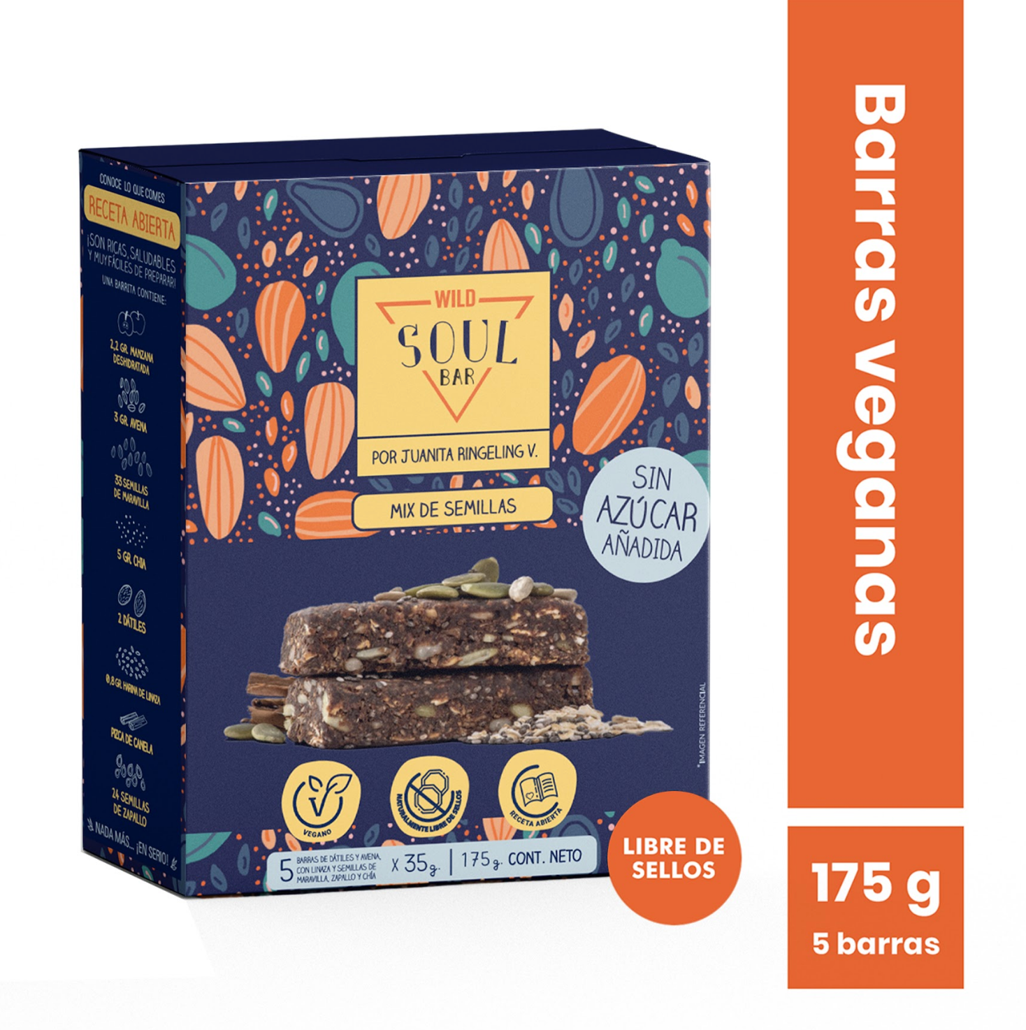 Barra de cereal Wild Soul bar - Semillas (5 unidades)