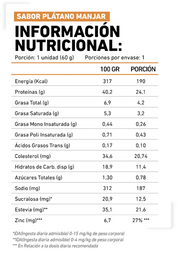 Barra de proteina Slimbar - Platano manjar (12 unidades)