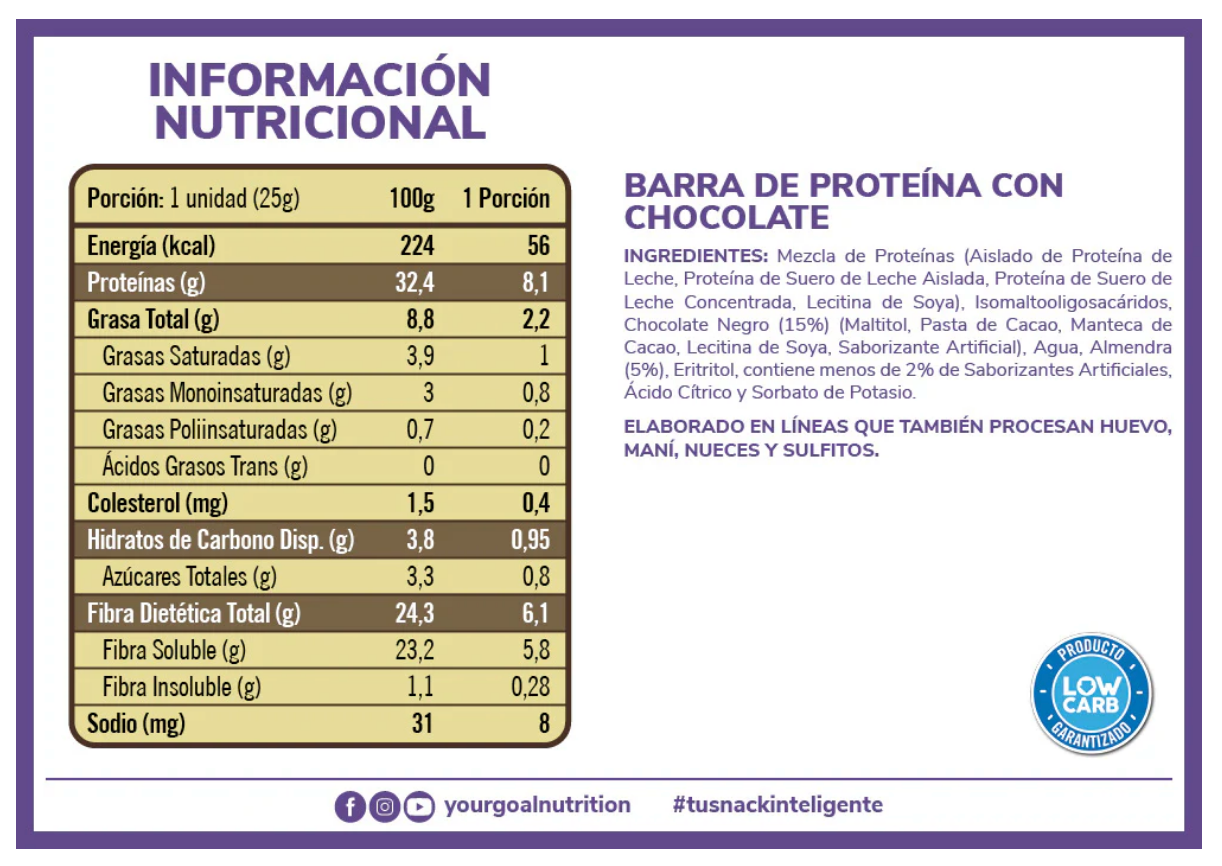 Barra de proteina Yourgoal - Twenty Mini Chocolate Fudge (5 unidades)