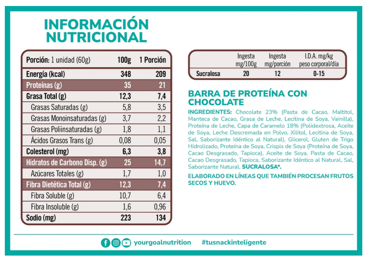 Barra de proteina Protein Bite - Chocolate Crunch (4 unidades)