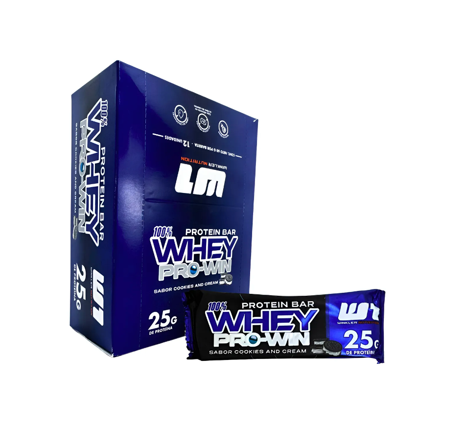 Barra de proteina Winkler Nutrition - Cookies & Cream (12 unidades)