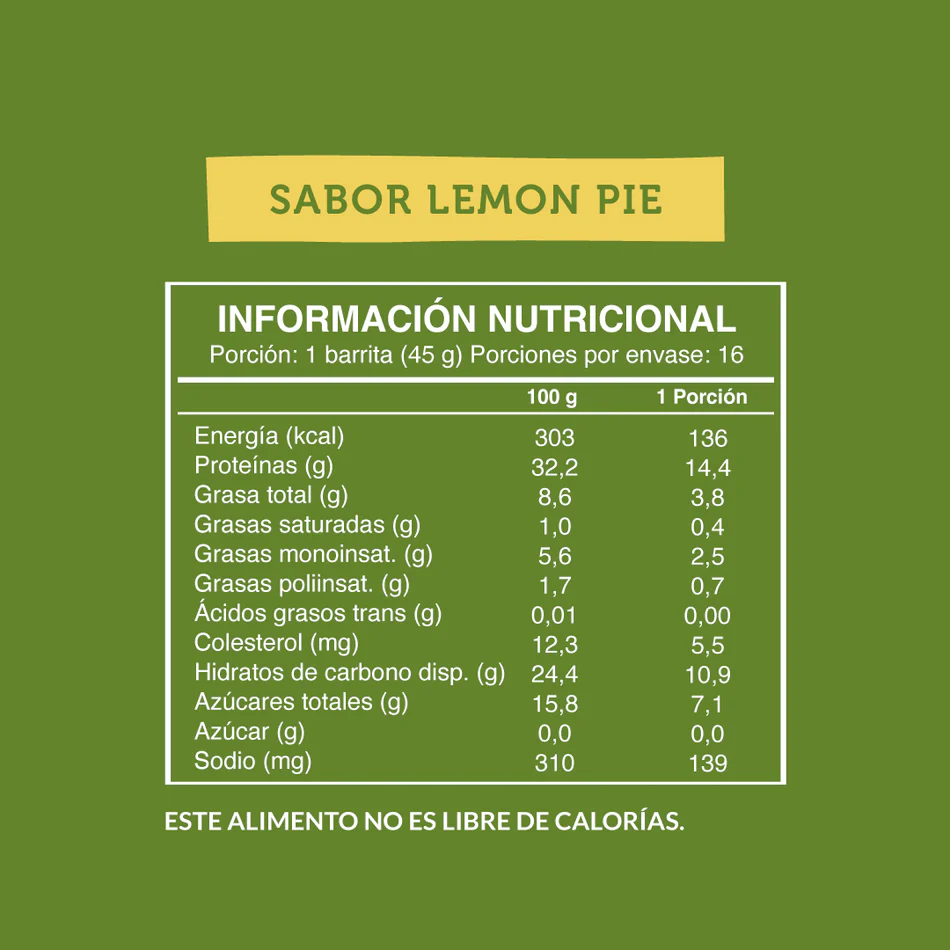 Barras de proteina Wild Protein - Pie de Limón (16 unidades)