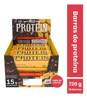 Barras de proteina Wild Protein - Chocolate Maní (16 unidades)