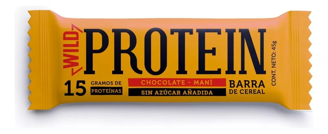 Barras de proteina Wild Protein - Chocolate Maní (16 unidades)
