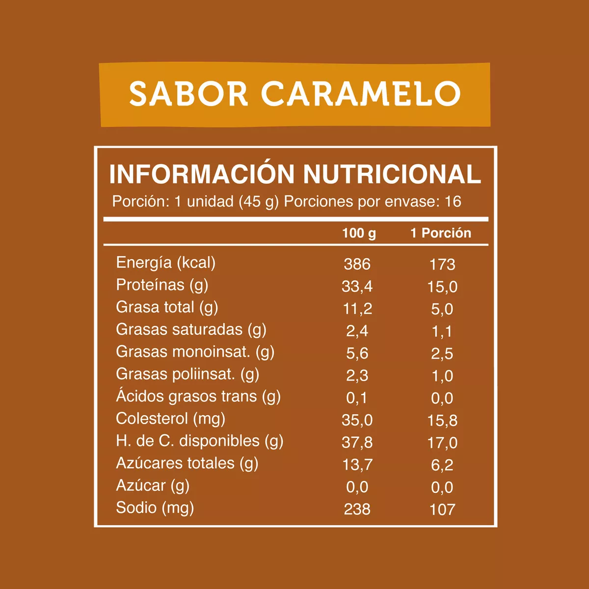 Barras de proteina Wild Protein - Caramelo (16 unidades)