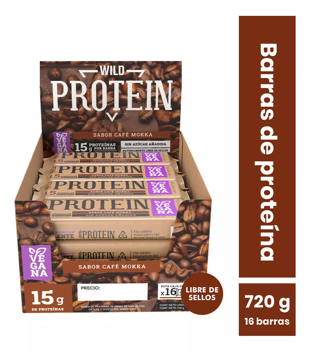 Barras de proteina Wild Protein - Mokka (16 unidades)