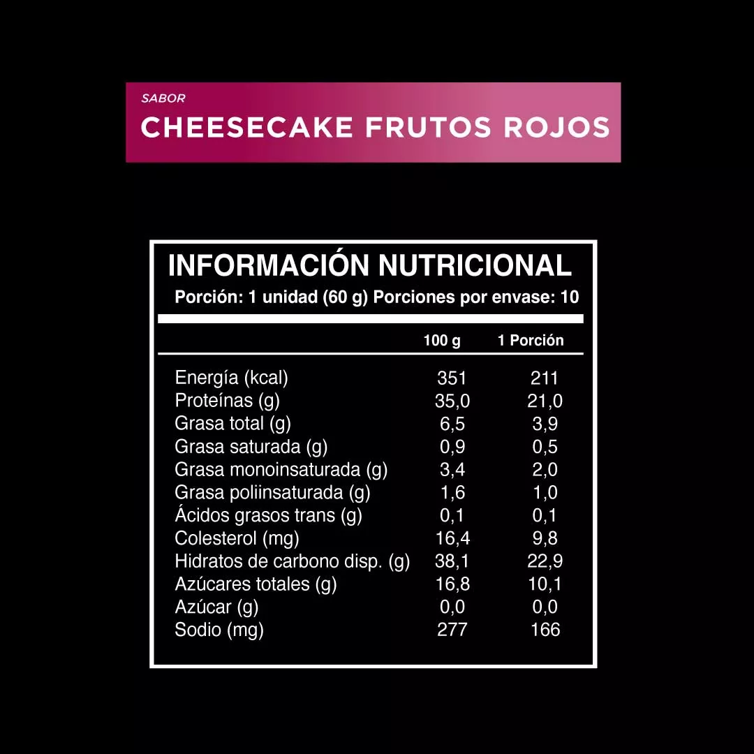 Barras de proteina Wild Protein Pro - Cheesecake Frutos Rojos (10 unidades)