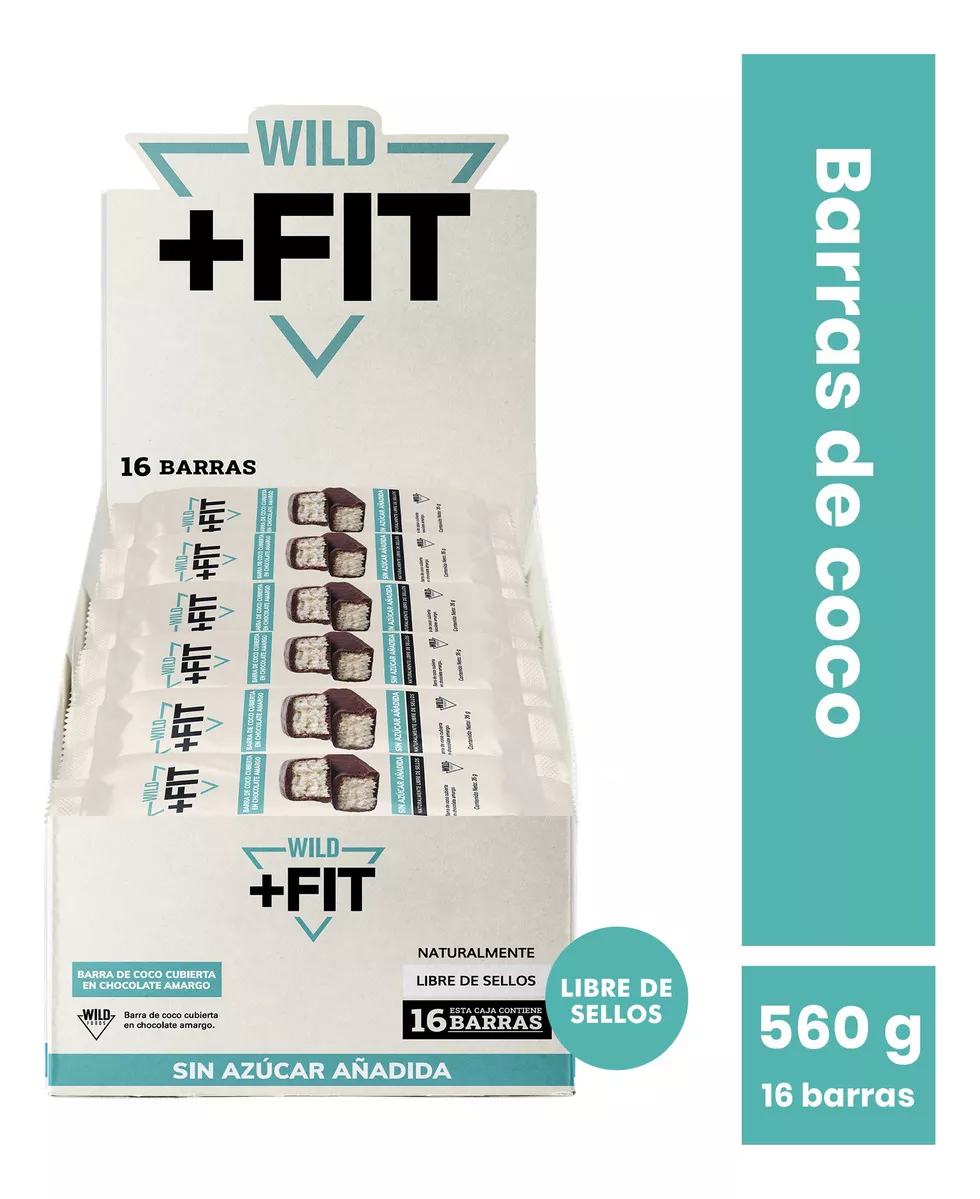 Barra de chocolate Wild Fit - Coco (16 unidades)