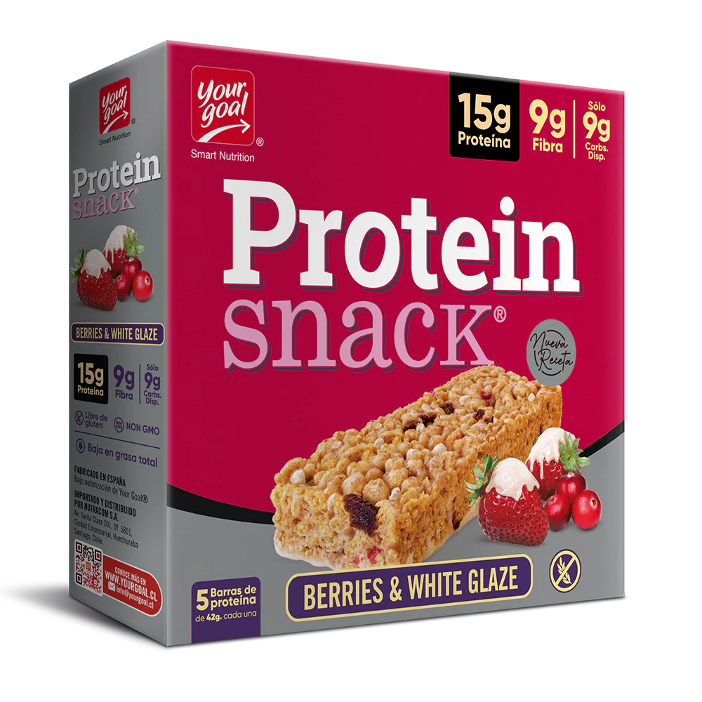 Barra de proteina Protein Snack - Berries & Glaseado (5 unidades)