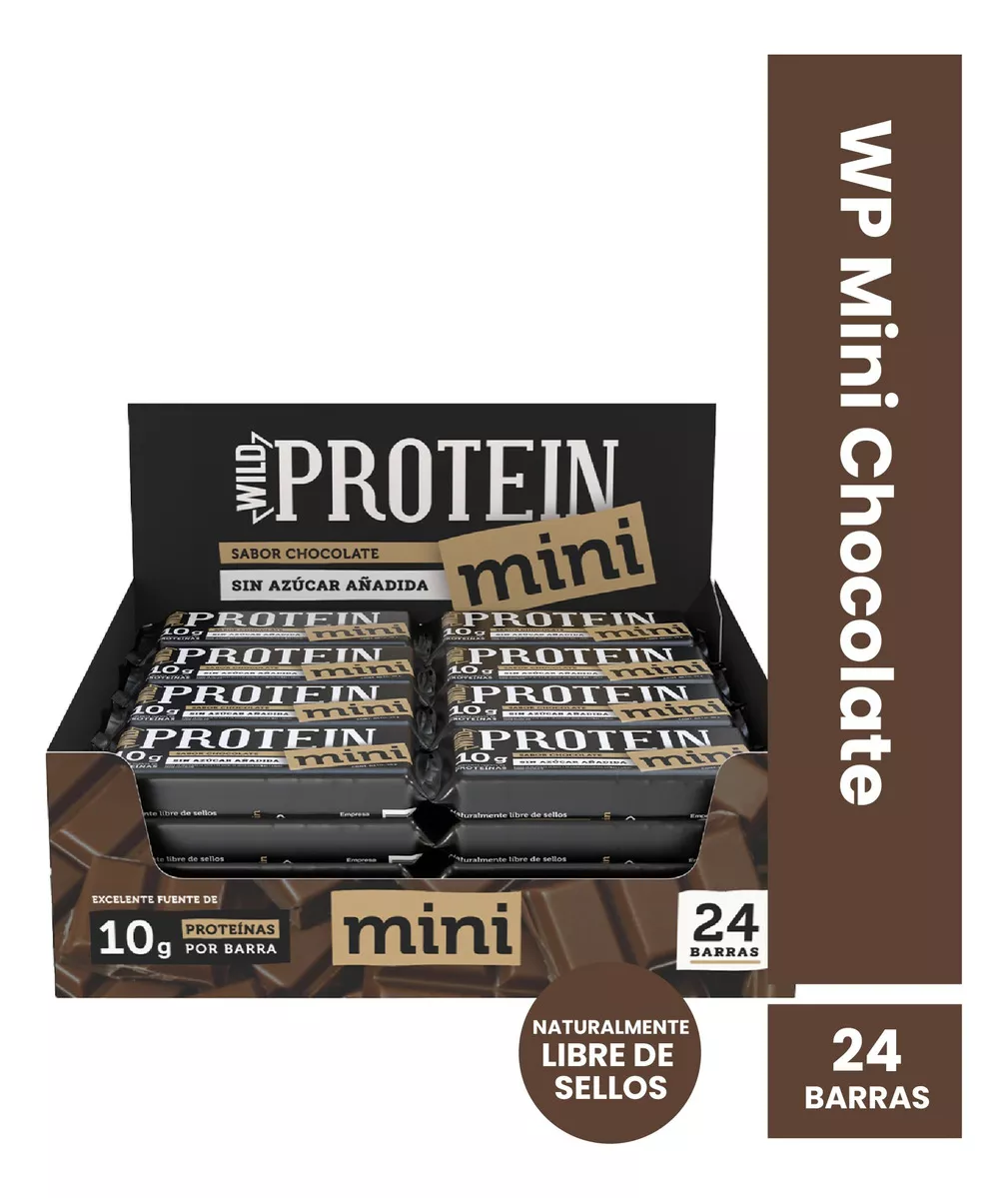 Barra de proteina Wild Protein - Mini Chocolate (24 unidades)