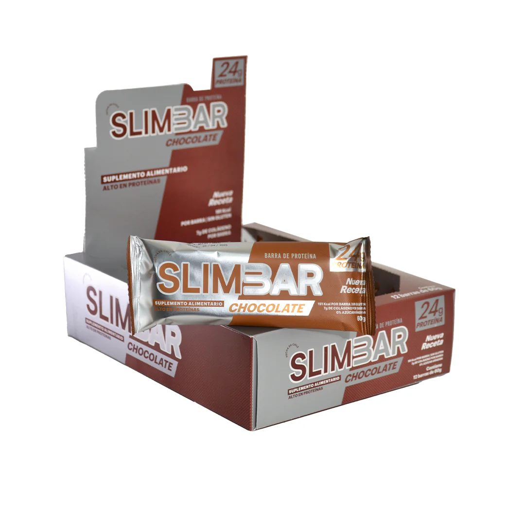 Barra de proteina Slimbar - Chocolate (12 unidades)