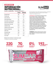 Barra de proteina Slimbar - Berries (12 unidades)