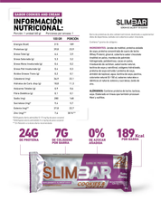 Barra de proteina Slimbar - Cookies & Cream (12 unidades)