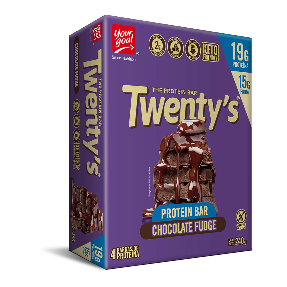 Barra de proteina Yourgoal - Twenty Chocolate Fudge (4 unidades)