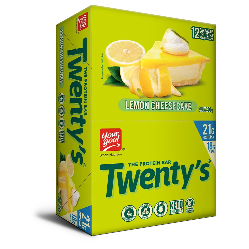 Barra de proteina Yourgoal - Twenty Lemon Cheescake (12 unidades)