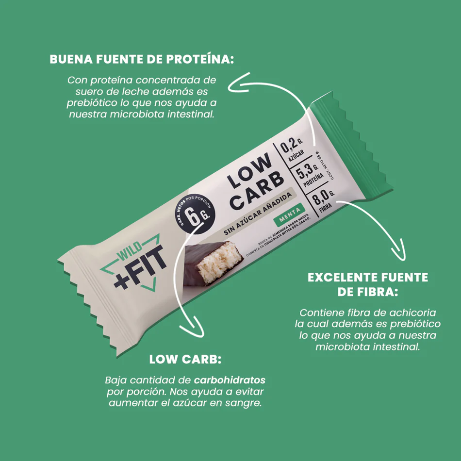 Barra de chocolate Wild Fit - Almendra Menta (5 unidades)