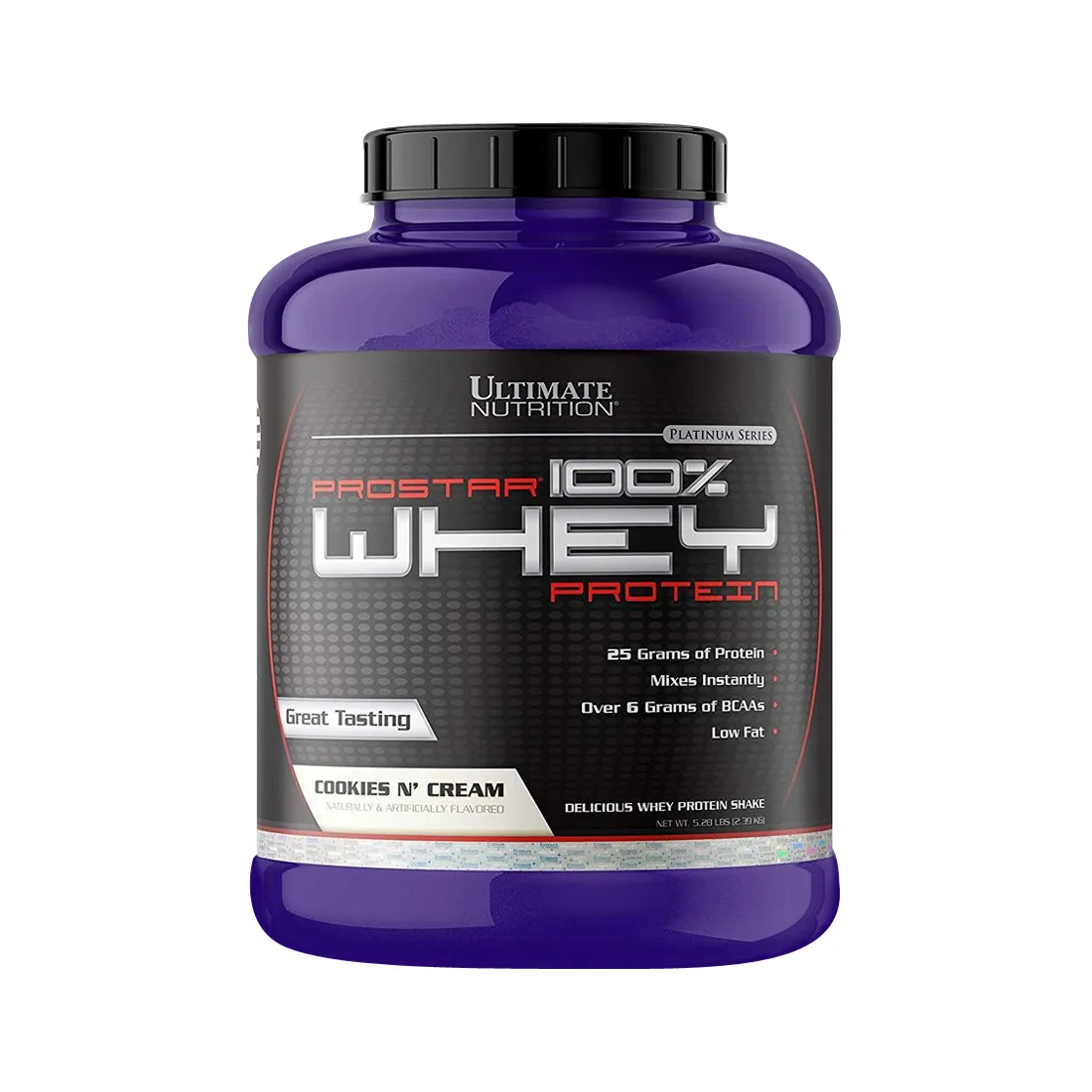 Proteina en polvo Whey Ultimate Nutrition Prostar - Cookies & Cream 2,4 kg (80 servicios)
