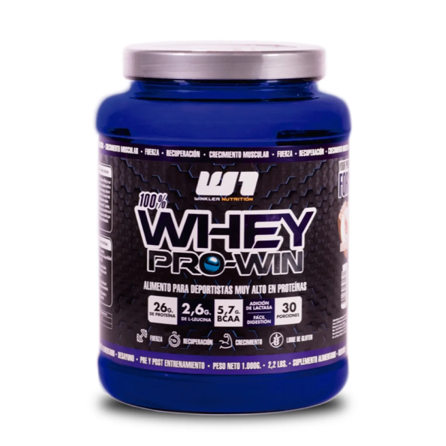 Proteina en polvo Whey Winkler Nutrition ProWin - Capuccino 1 kg (30 servicios)