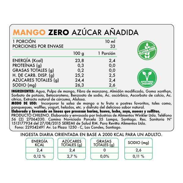 Salsa Revitta - Mango Zero 330 gr