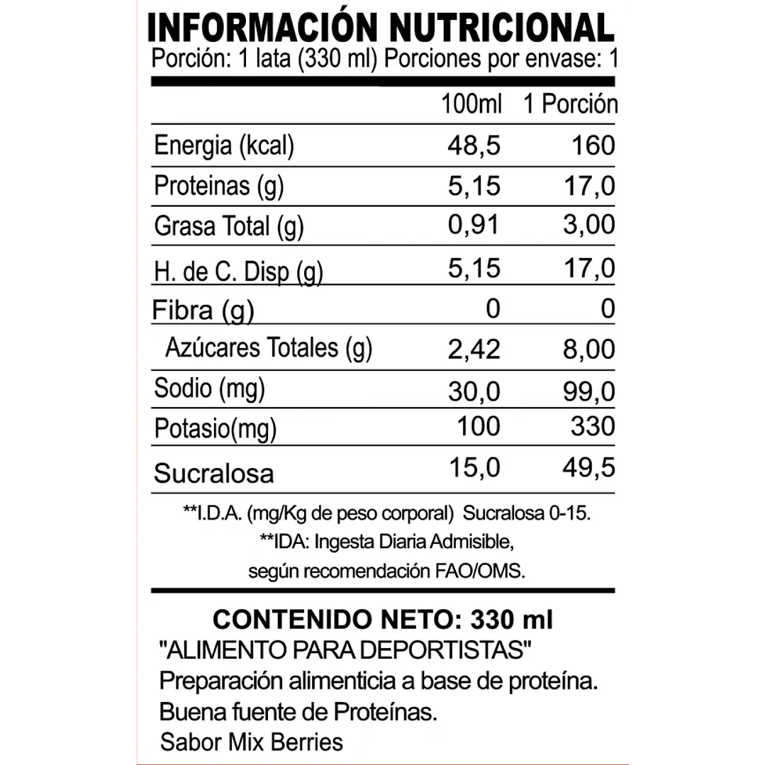 Batido de proteina Akapro - Berries 12 unidades
