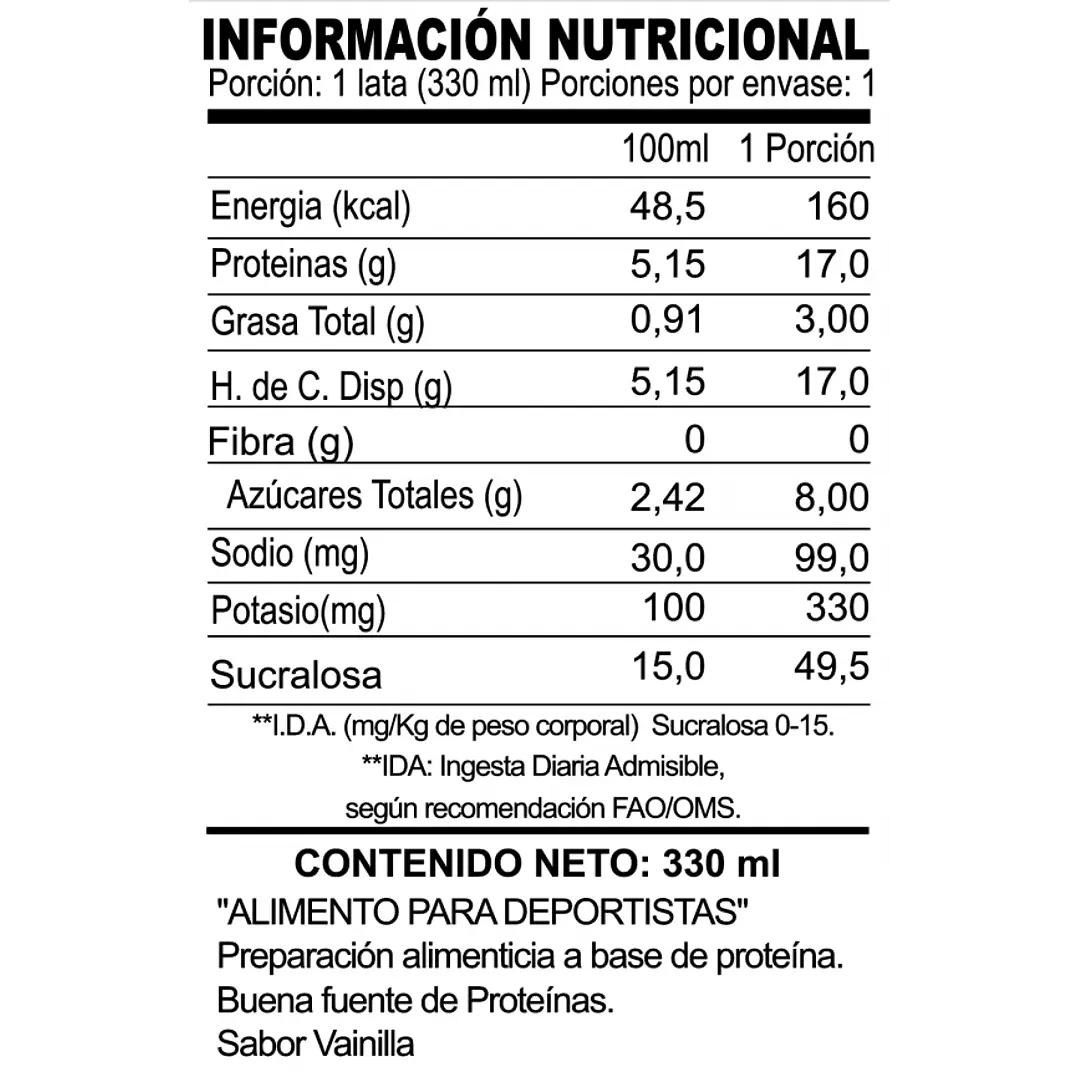 Batido de proteina Akapro - Vainilla 330 ml