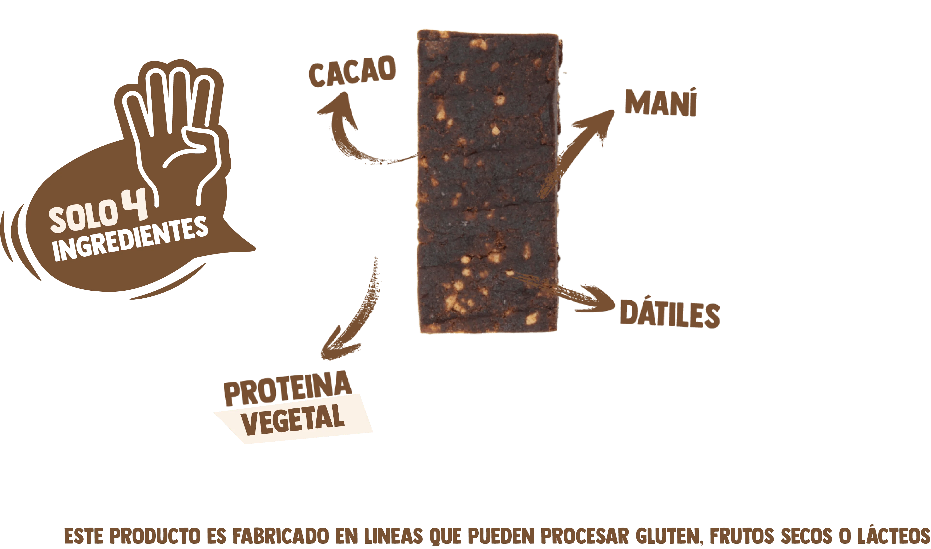 Barra de proteina Underfive - Cacao (5 unidades)