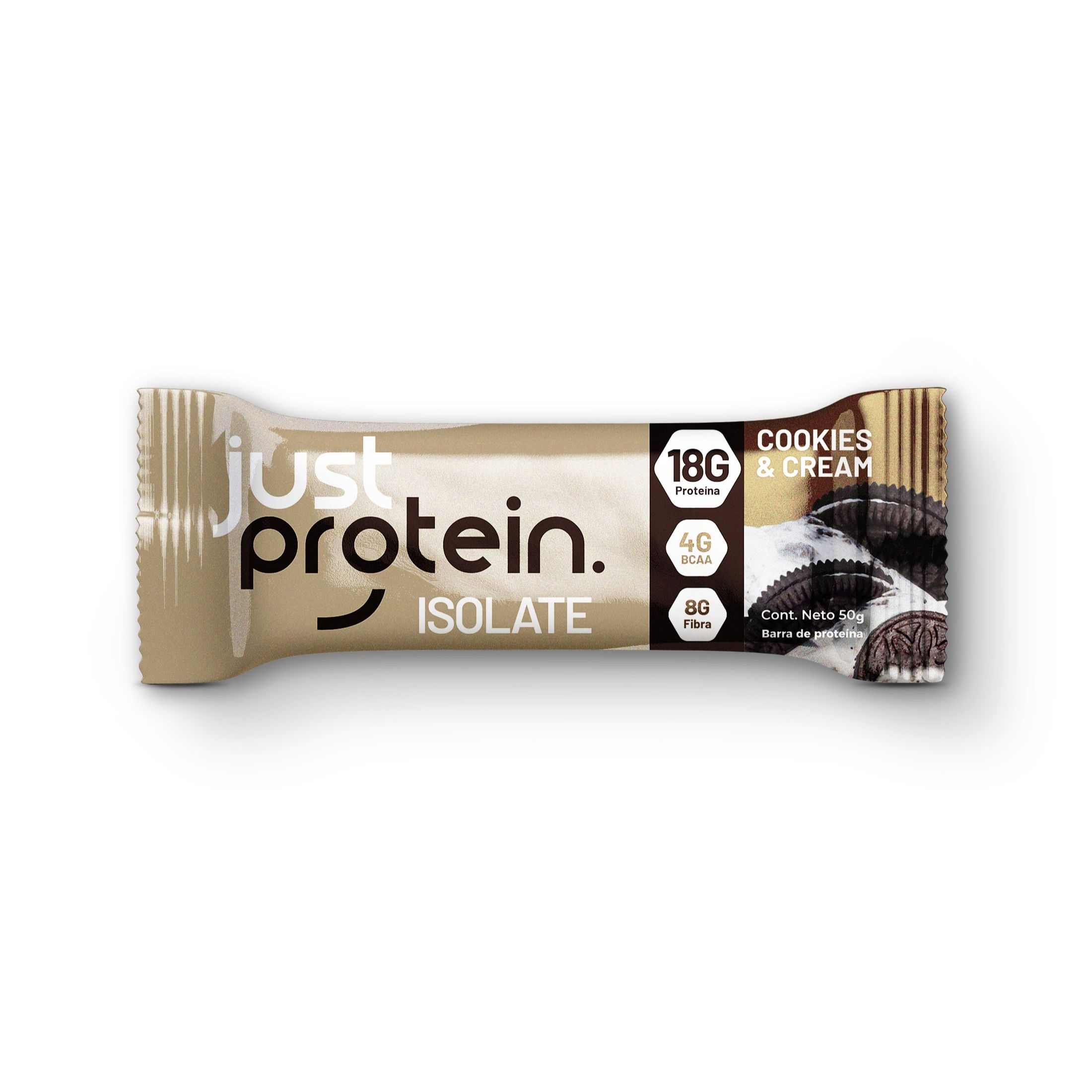 Barra de proteina Just Protein - Cookies & Cream (5 unidades)