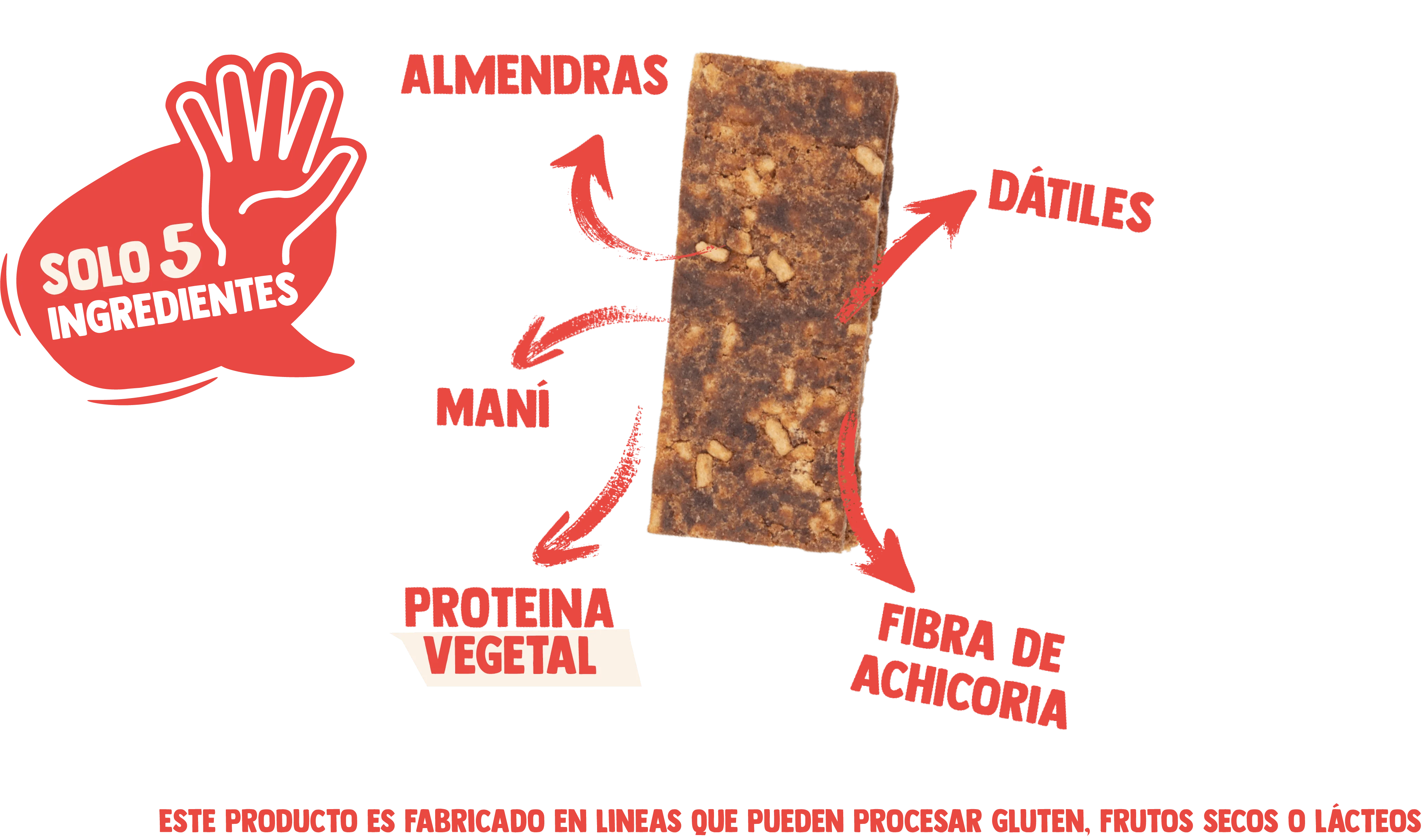 Barra de proteina Underfive - Almendra (5 unidades)