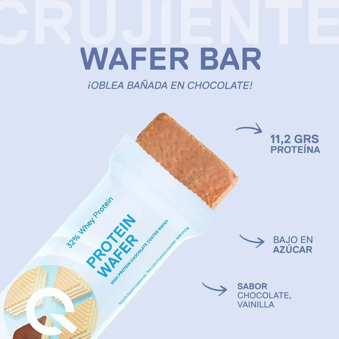 Barra de proteina QNT - Waffle Vainilla Yogurt (12 unidades)