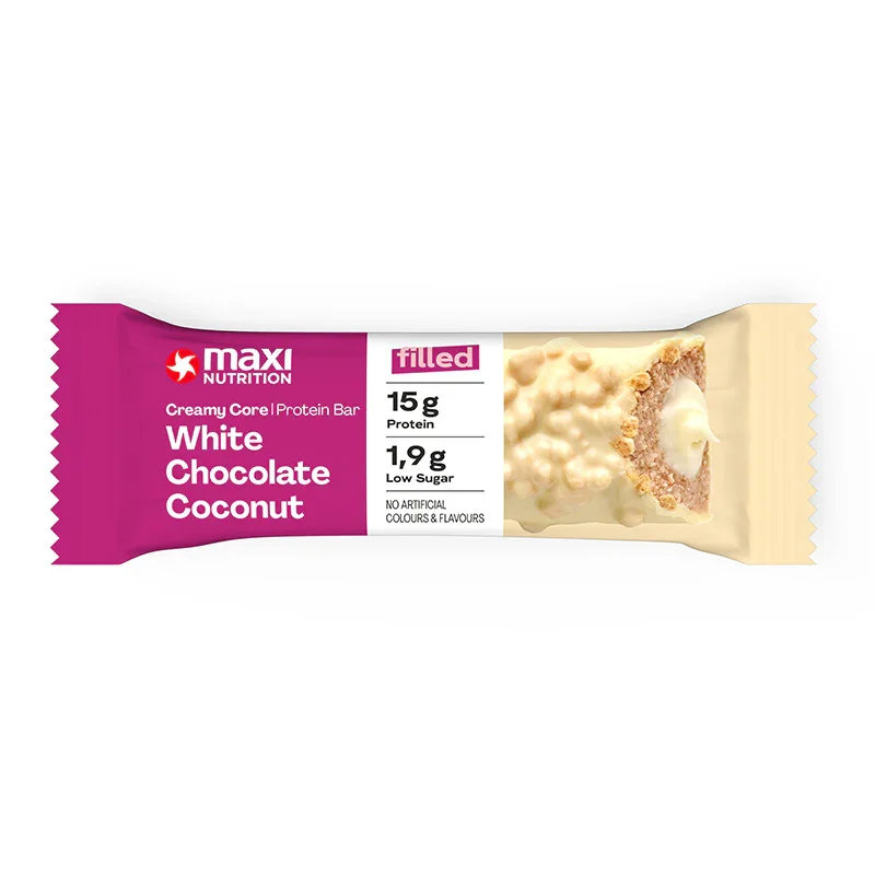 Barra de proteina Maxi Nutrition - White Chocolate Coconut (12 unidades)