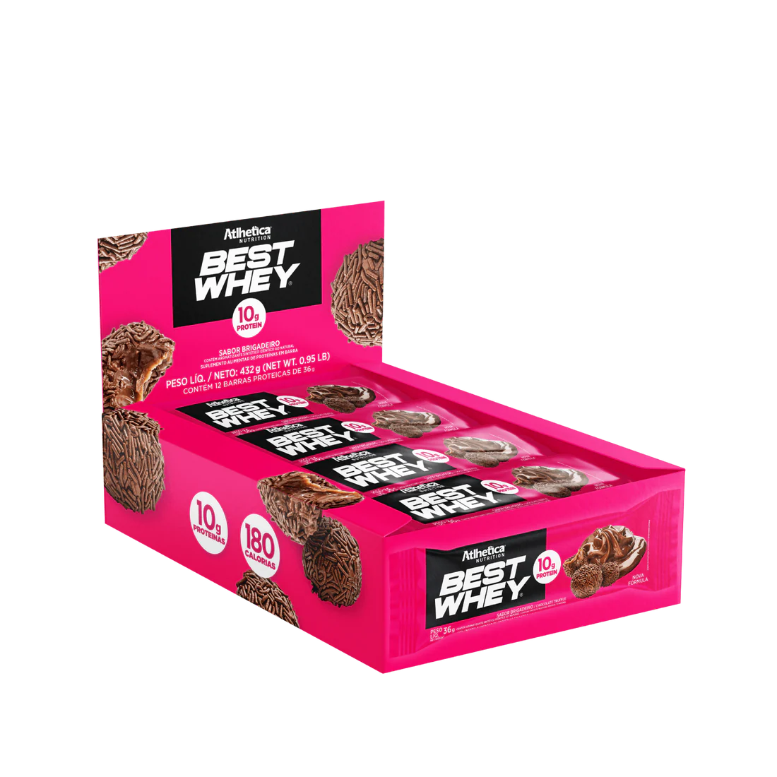 Barra de proteina Atlhetica Nutrition - Brigadeiro (12 unidades)