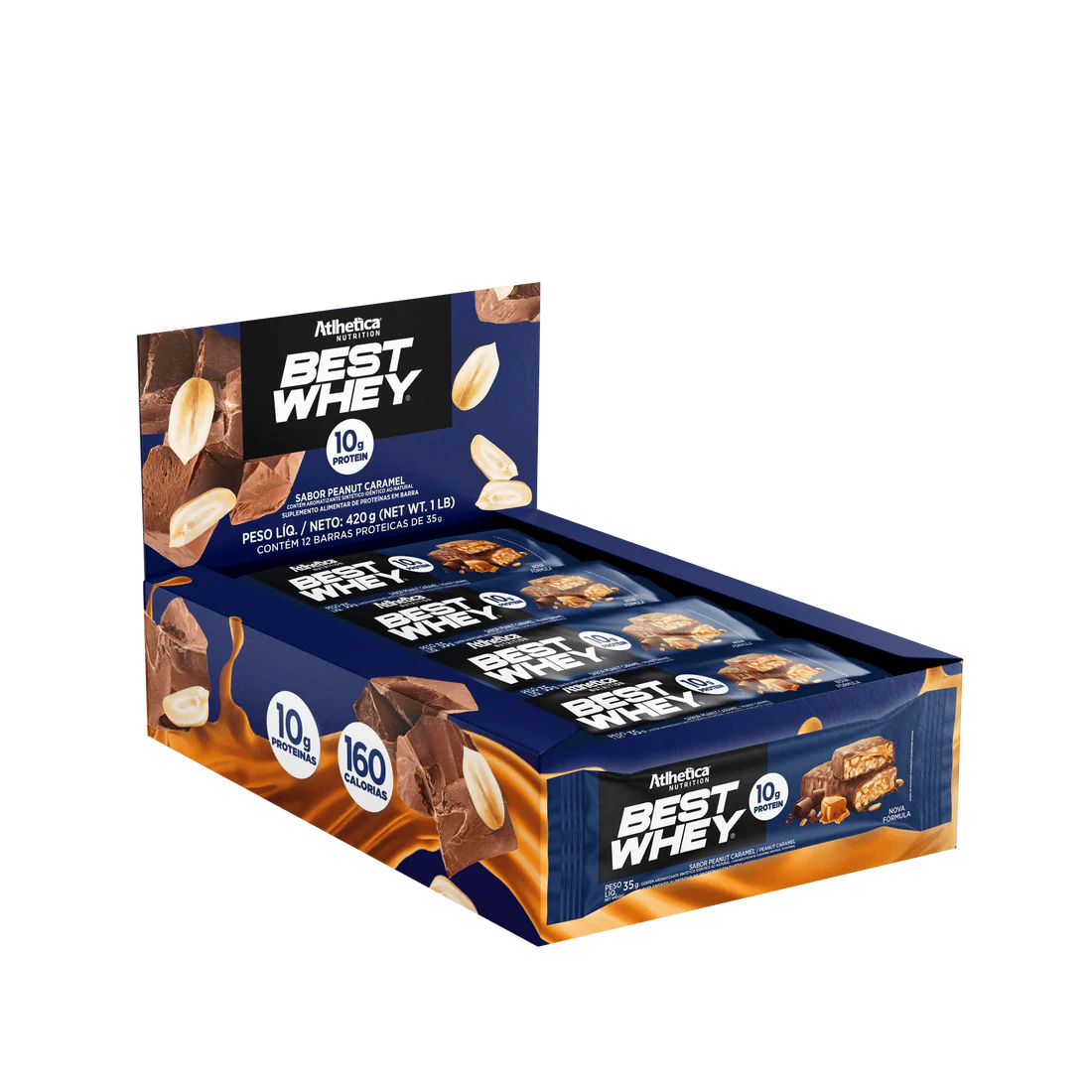 Barra de proteina Atlhletica Nutrition - Caramel Peanut (12 unidades)