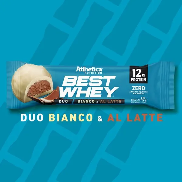 Barra de proteina Atlhetica Nutrition - Duo Blanco & Al Latte 12gr (12 unidades)