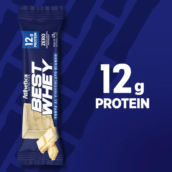 Barra de proteina Atlhetica Nutrition - Torta de Chocolate Blanco (12 unidades)