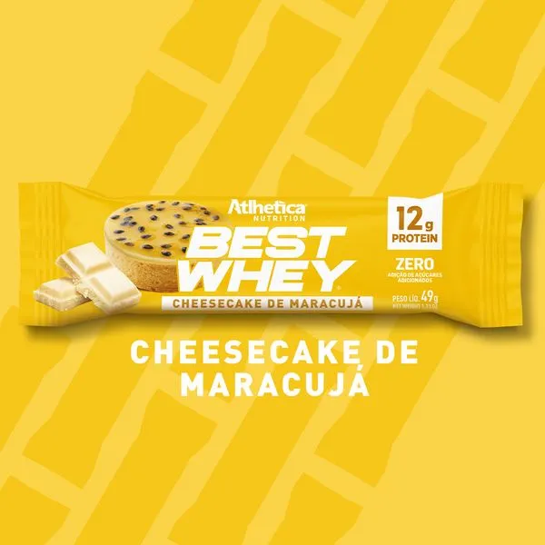 Barra de proteina Atlhetica Nutrition - Cheesecake de Maracuya 12gr (12 unidades)
