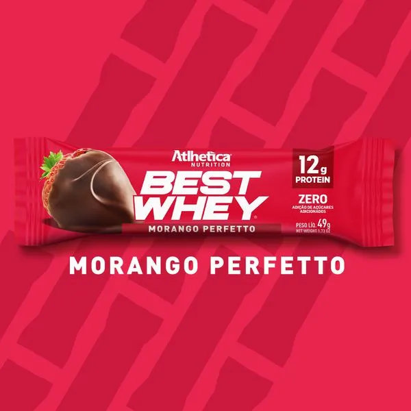 Barra de proteina Atlhetica Nutrition - Frutilla 12gr (12 unidades)