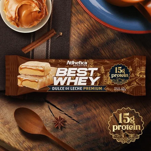 Barra de proteina Atlhetica Nutrition - Dulce de Leche (12 unidades)