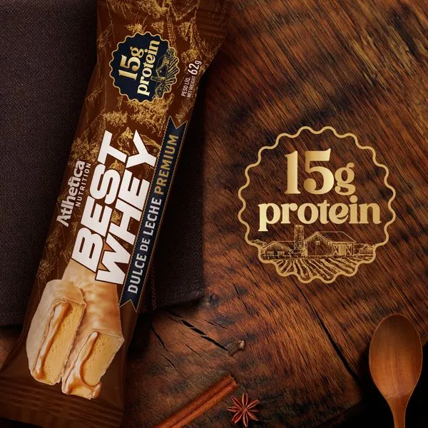 Barra de proteina Atlhetica Nutrition - Dulce de Leche (12 unidades)