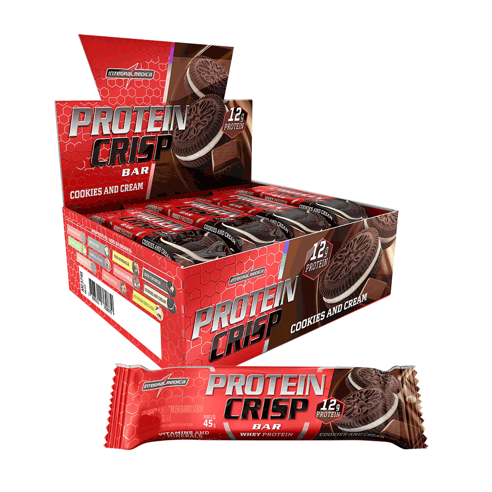 Barra de proteina Integralmedica - Cookies & Cream (12 unidades)