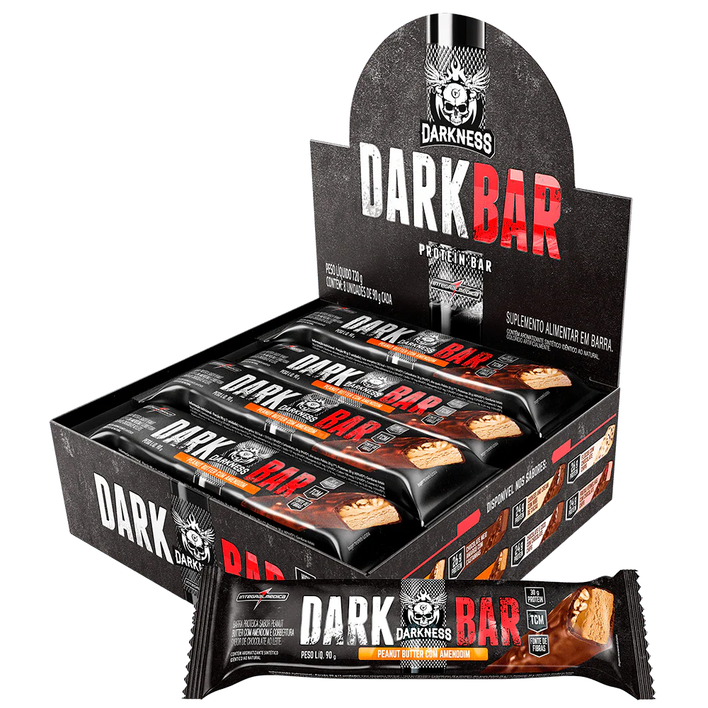 Barra de proteina Darkness - Peanut Butter Almendras (8 unidades)