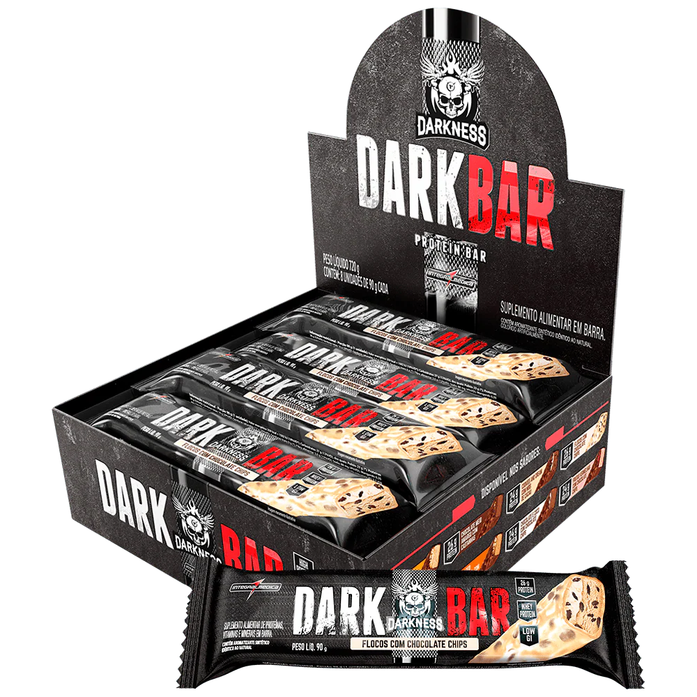 Barra de proteina Darkness - Helado Chocolate Chips (8 unidades)